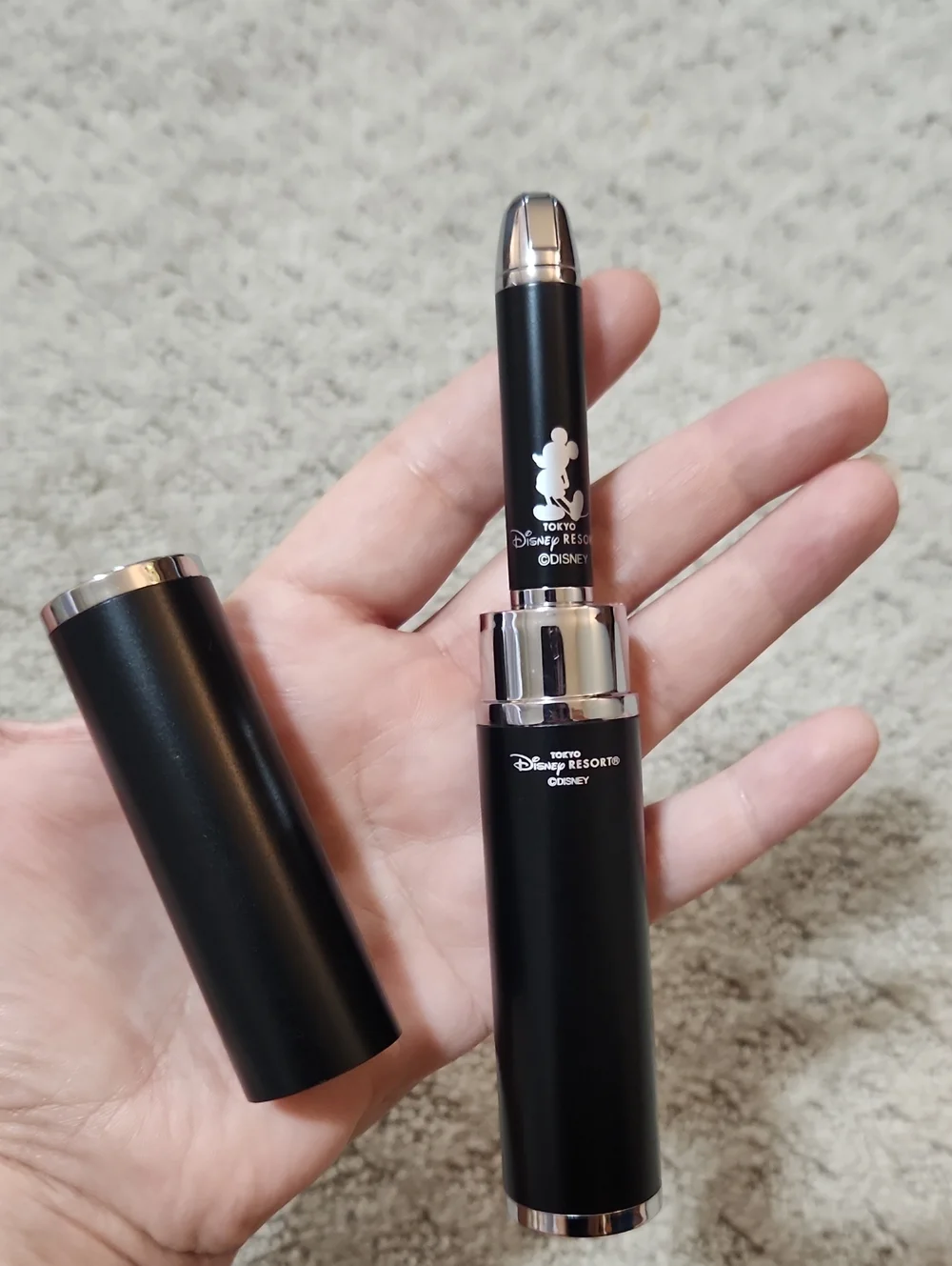 Tokyo Disney Resort Black Mickey Mouse Ballpoint Souvenir Ink Pen